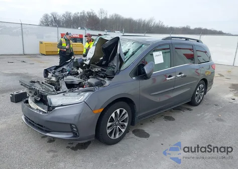 2022 Honda Odyssey Ex-L z USA, uszkodzony, nr VIN 5FNRL6H76NB033015